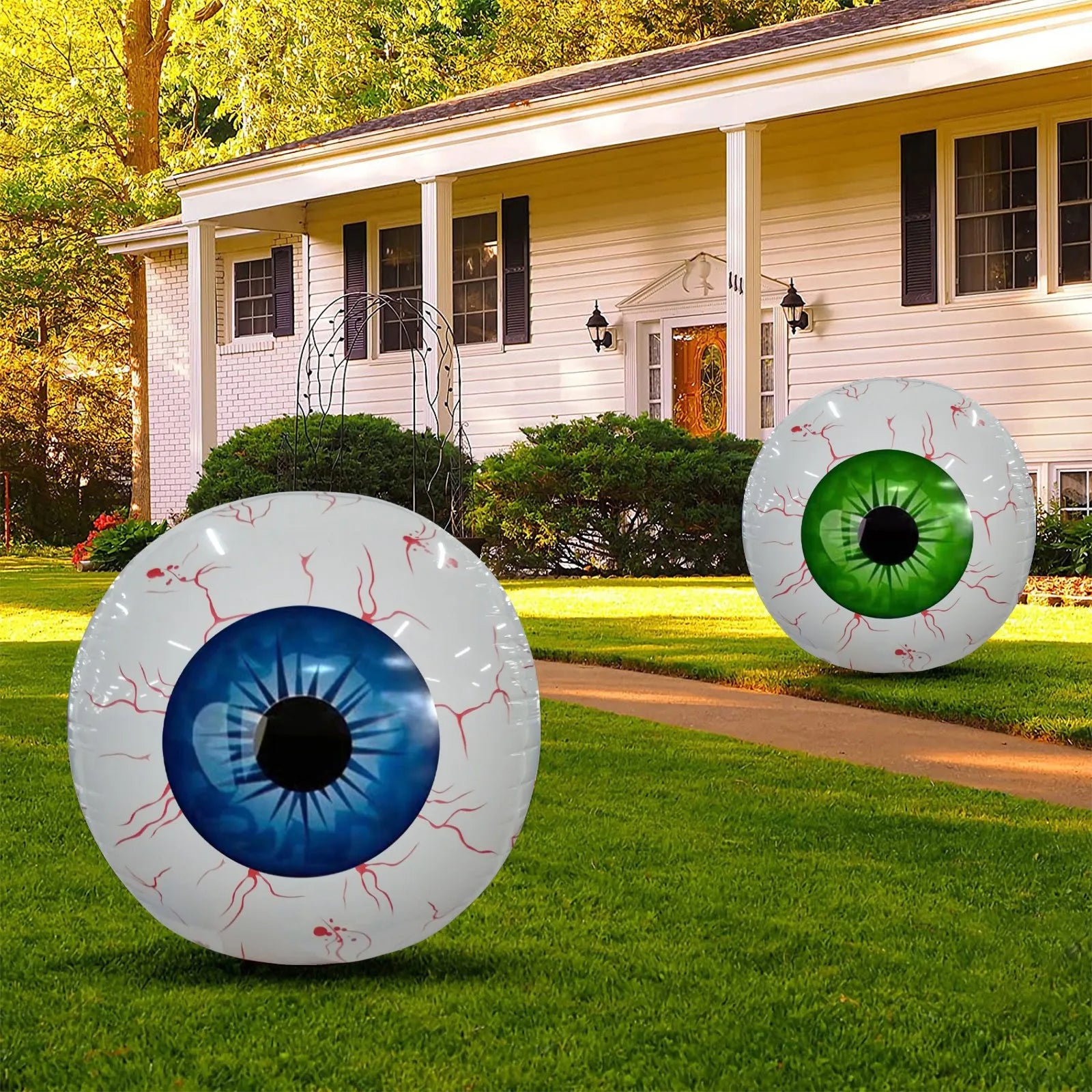 Halloween Inflatables Eyeball Decorations  Bloodshot Eyeballs Indoor Outdoor And Garden Halloween Decors Festival Decorations Lootquake LLC