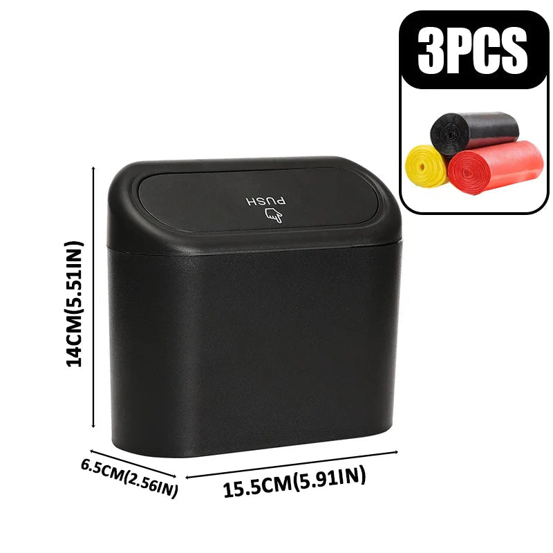 ABS square garbage bin, car mini garbage bin, suspended car dust storage box Lootquake LLC