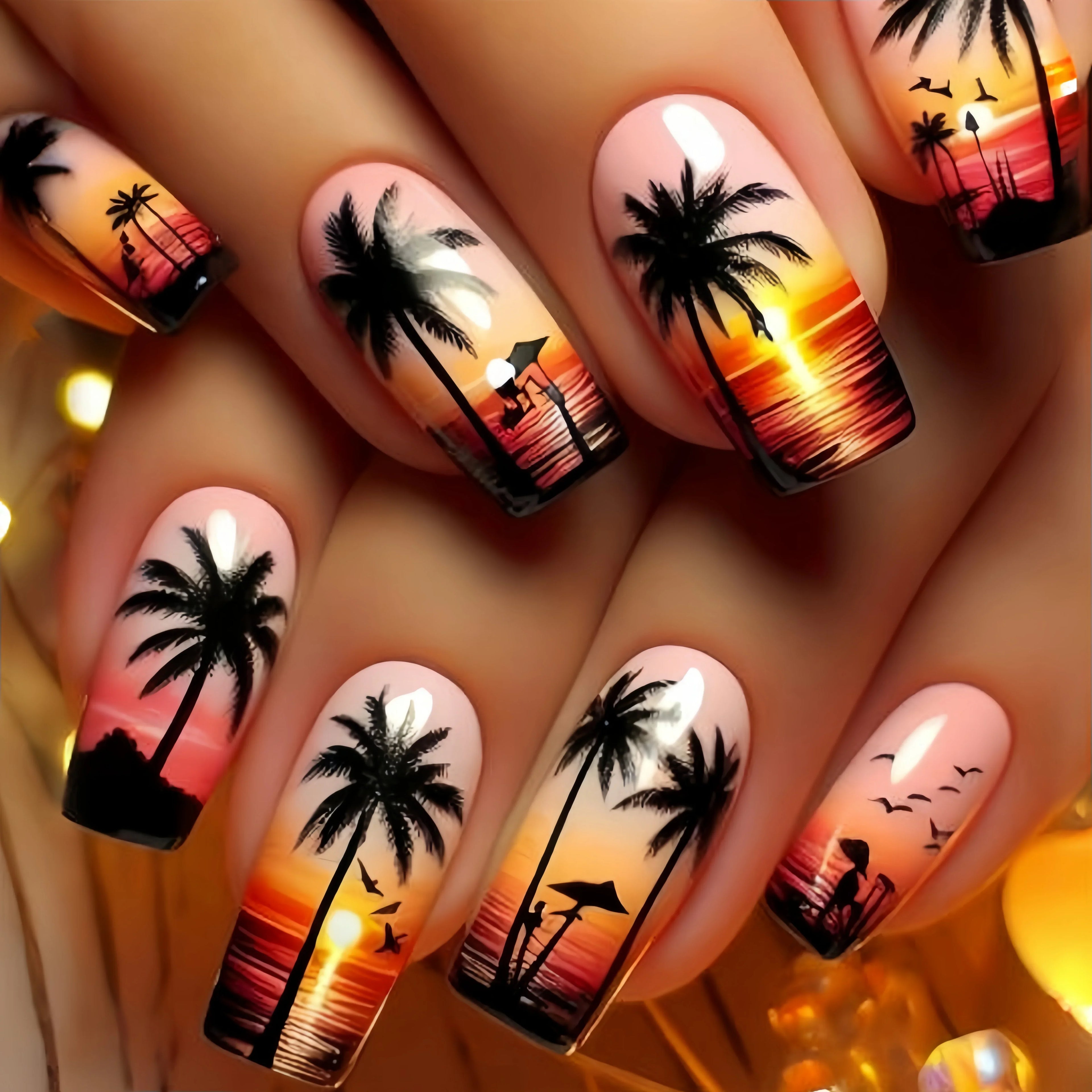 Long nail art patches with purple polka dots and a shiny, fashionable, individual and high-end feel. Detachable 24-piece nail ar Lootquake LLC