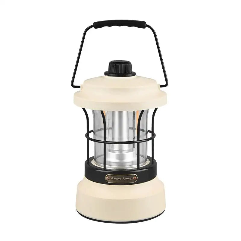 Retro Lamp Portable Camping Lantern USB Recharge Camping Tent Travel Light Vintage Outdoor Lighting Camping Equipment Flashlight