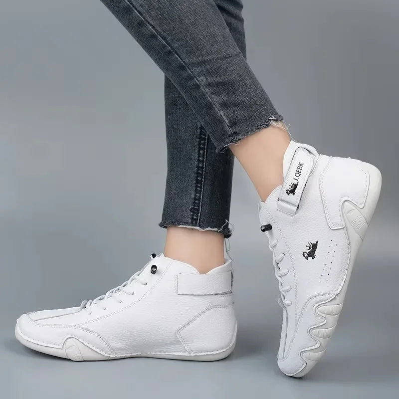 New Women's High Top Shoes Summer Fresh Fashionable Comfortable Soft Soled Ankle Boots Breathable Trendy High-quality Loafers Lootquake LLC
