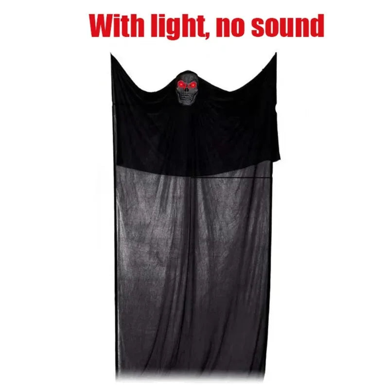 Halloween Hanging Skull Ghost Haunted House Decoration With LED Sound Ghost Ornament Indoor Outdoor Bar Halloween Party Decor Lootquake LLC