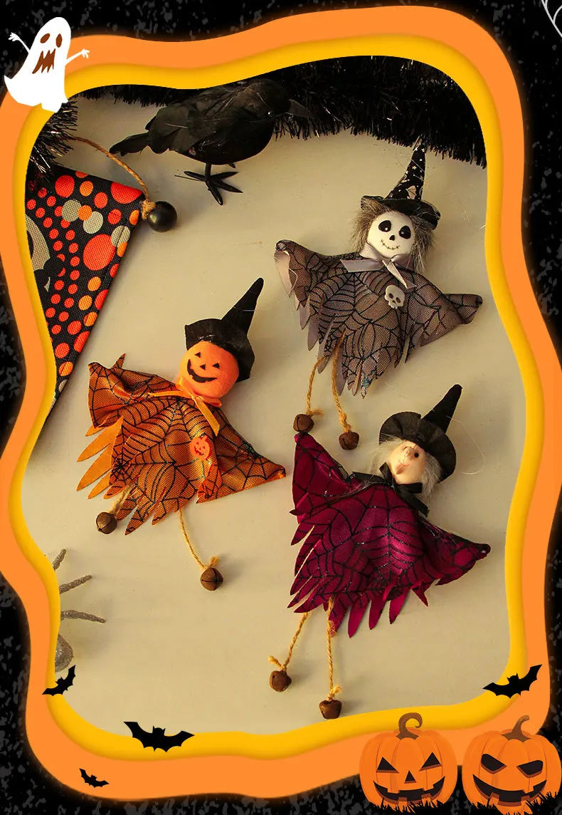 Halloween Decorations Doll Bar Decor Pumpkin Ghost Witch Pendant Scary Halloween Kids Gift Halloween Party Decoration for Home Lootquake LLC