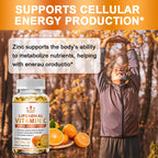 Organic Vitamin C Capsules 1000mg and Zinc 20mg Capsules Support Immune Health, anti-oxidation Beauty Health Lootquake LLC