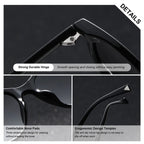 BARCUR Women’s Transparent Fashionable Cat Eye Sunglasses – Polarized UV400 Gradient Lenses for Summer Travel Party & Vacation – Comfortable Durable Best Gift Idea