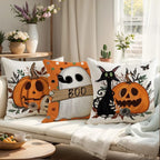 Halloween Pillowcases: Cat, Ghost, and Pumpkin Themed Decor! Sofa cushion cover, holiday party decoration, gift Lootquake LLC