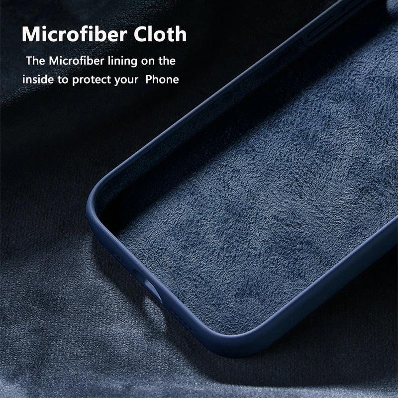 Unique Solid Color Soft Silicone Phone Cases For iPhone 13 12 11 14 Pro Max X XR XS Case For iPhone 12 13 Pro 7 8 SE Cover Silicone Phone Cover Ultra Slim Shockproof Protective Case for iPhone 14 Stevvex