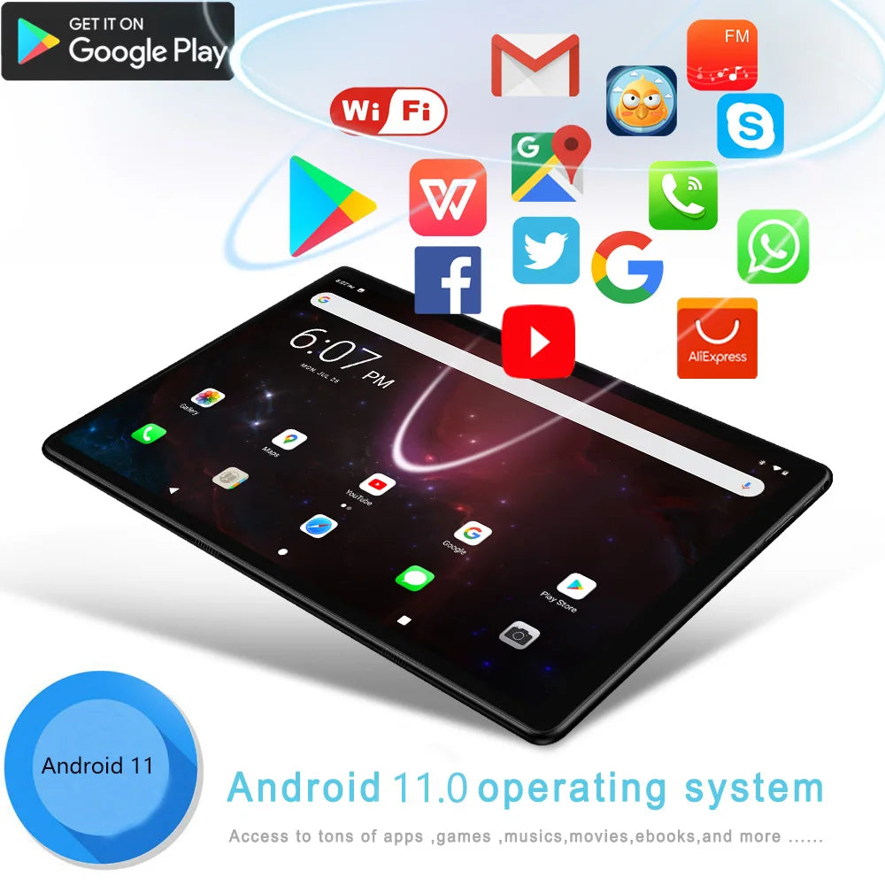 New Global Version 10 Inch Tablet Pc 4GB RAM 64GB ROM Octa Core Dual 3G Phone Call WiFi Bluetooth Google Play Android Tablets Lootquake LLC