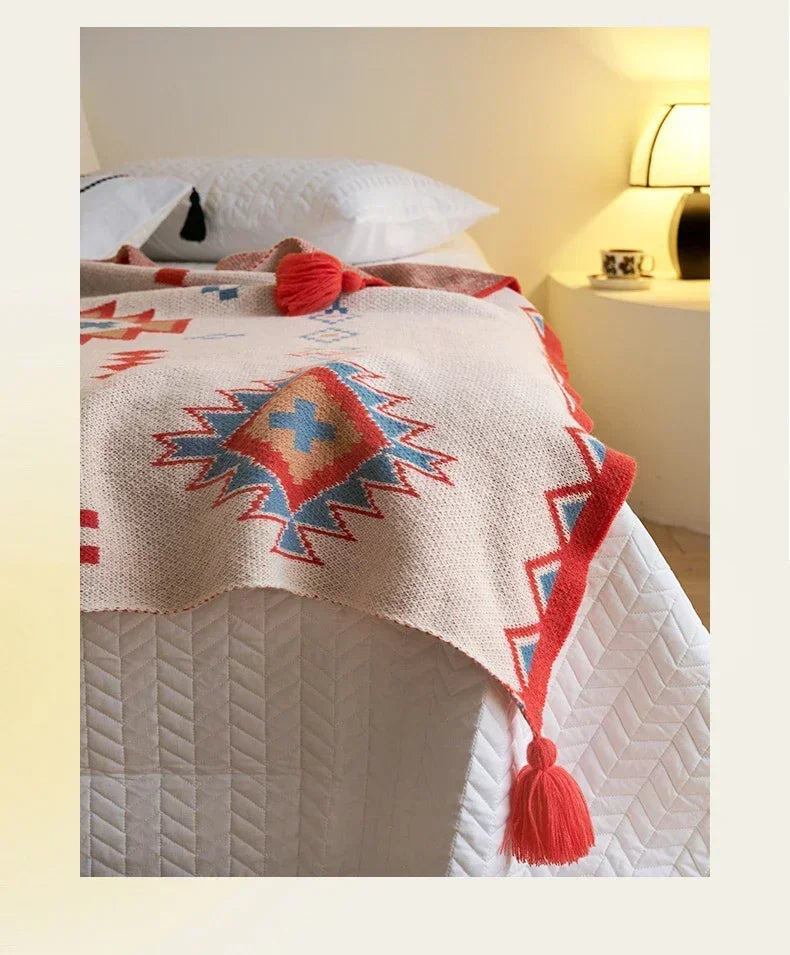 Bohemian Blanket Soft Sofa Cover Summer Blanket Office Nap Blankets Air Conditioning Blankets Knit Blanket For Travel Lootquake LLC