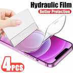 4PCS for IPhone 12 11 13 Pro Max Full Cover Film Screen Protectors Protective Film for IPhone 14 Pro X XR XS MAX 7 Plus Easy Installation Bubble Free HD Clear Scratch Resistant Anti-Fingerprint Tempered Glass Film Stevvex