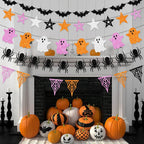 Halloween Themem Party Decoration Banner Ghost Festival Atmosphere Decoration Ghost Spider Bat Banner Decoration Supplies Lootquake LLC