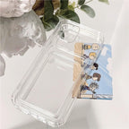 New Mini Wallet Card Holder Silicone Case for IPhone 11 12 13 Iphone 11 Pro X XS Max XR 7 8 Plus Soft Phone Cover Slim Shockproof Soft Protective Case With Cute Card Holder Stevvex