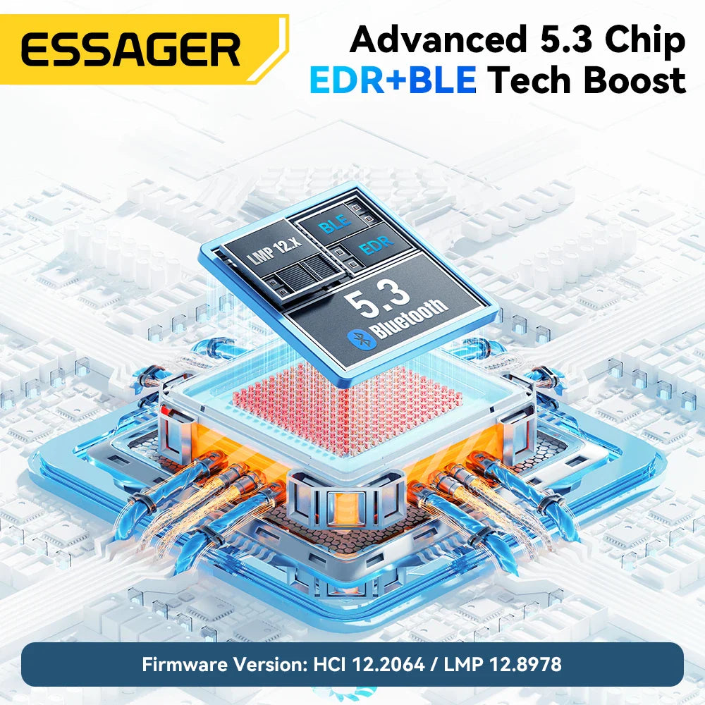 Essager USB Bluetooth 5.3 Adapter Aux Audio Receiver Transmitter For PC Speaker Laptop soundbox Wireless Mouse USB Transmitter Lootquake LLC