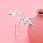 New Fashion Golden Alloy 2 Starfish Arm Bracelet for Women  Summer Beach \Dance Party Cuff Bracelets Jewlery Accessories Gifts