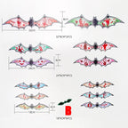 Halloween 3D Luminous Bats Decoration Plastic Bat Wall Stickers for Home Window Decor Yard Sign Outdoor Lawn Spooky Party
