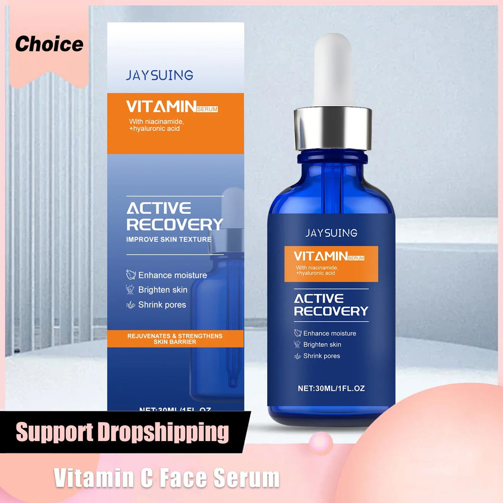 Vitamin C Face Serum with Hyaluronic Acid Nicotinamide Brightening Dark Spots Dullness Hydrate Shrink Pores Anti Aging Skincare Lootquake LLC