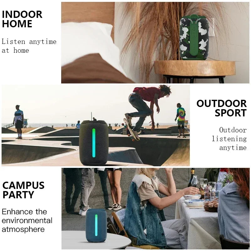 Super Powerful Wireless 5.3 Bluetooth Speaker RGB Light Caixa De Som Enhanced Bass IPX6 Waterproof Subwoofer 3D Stereo Sound Box Lootquake LLC