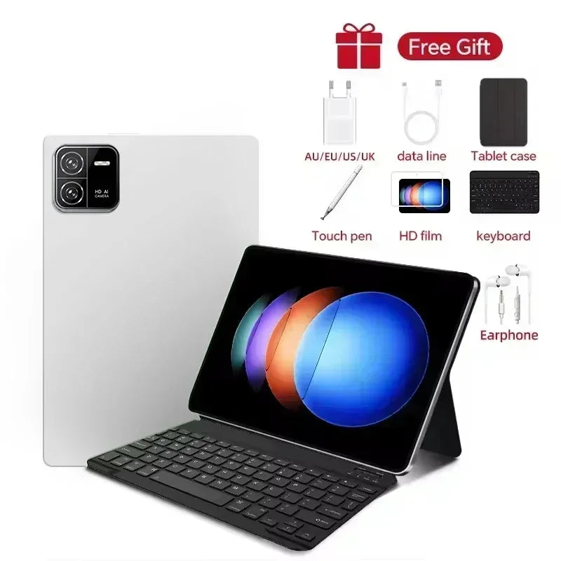 2024 Original HD4K Tablet PC Pad 6 Pro Android 13 12GB+512GB 10000mAh Snapdragon 888 Bluetooth WiFi Tab tablets 10 inch android Lootquake LLC