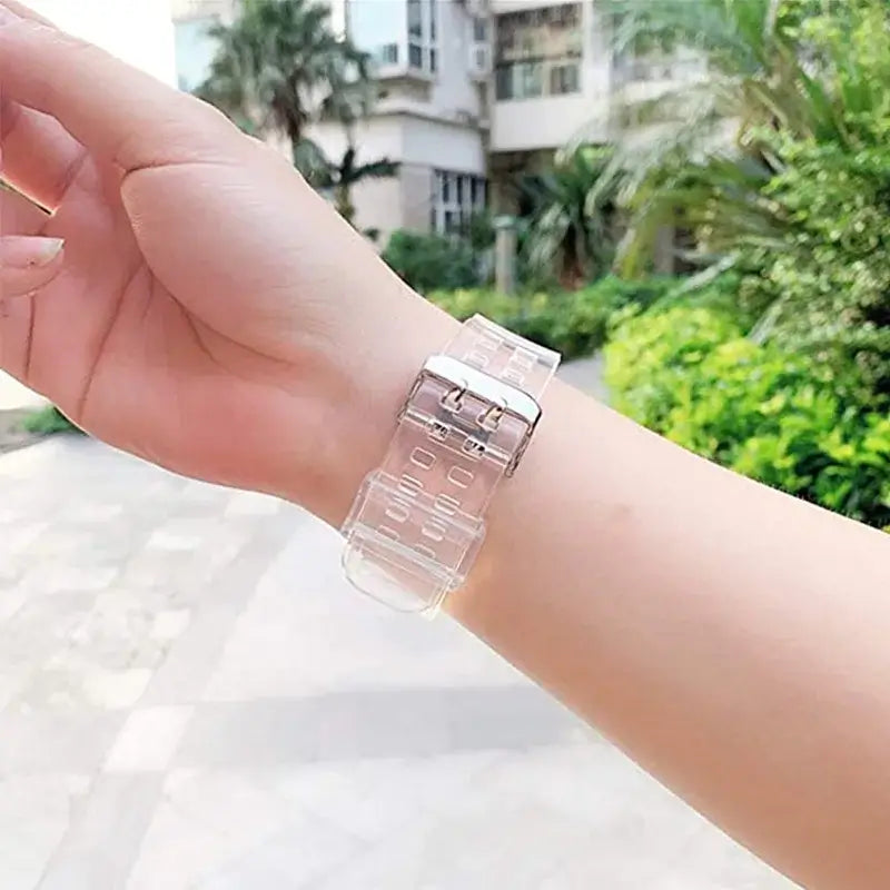 Apple Watch Clear Silicone Band - Durable Comfortable Strap - SJB-DIAMOND ELITES