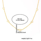 ANENJERY 316L Stainless Steel Heart Shell Necklace Bracelet Earrings For Women Girls Simple Fashion Jewelry Set Gifts Wholesale