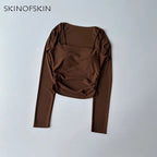 Mesh-Splice Slim Fit Yoga Top THRIXINE