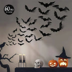 Halloween Decoration 3D Black PVC Bat Halloween Party DIY Decor Wall Sticker Bar Room Halloween Party Scary Decos Props Lootquake LLC