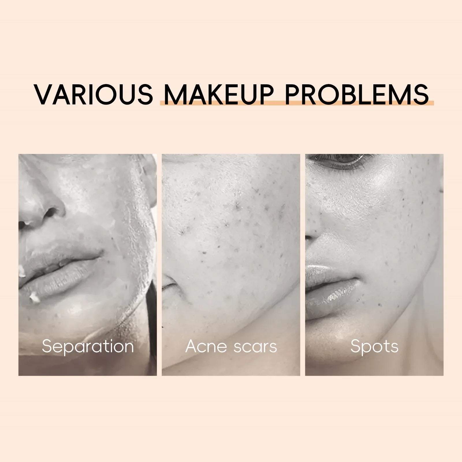 Natural Finish Foundation Cream 30ml Lightweight BB Cover Dark Circles Pores Oil Free Long Lasting Makeup Base Lootquake LLC