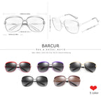 BARCUR Sunglasses Women’s Fashion Polarized Metal Frame Sunglasses UV400 Protection Multi-Color Options Trendy Square Sunglasses with Exquisite White Gift Box for Summer Parties Travel & Outdoor Events Stevvex