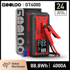 GOOLOO 4000A 12V Charger External Battery Booster 24000mah Car Jump Starter Car Battery PD100W Fast Charging Portable Power Bank Lootquake LLC