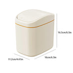 Desktop Trash Can Small Mini Garbage Can Plastic Dustbin with Shake Cover for Home Office Waste Bins Household Cleaning