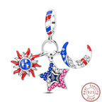 S925 Sterling Silver Princess Golf Hamster Camera Travel Three Piece Set Charms Beads 3mm DIY Fine Jewelry Making Lootquake LLC