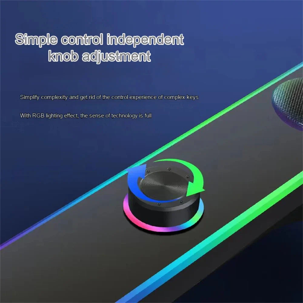 Bluetooth Speaker 4D Surround Soundbar Wired Computer Speakers Stereo Subwoofer Sound Bar for Laptop PC Theater TV Aux 3.5mm Lootquake LLC