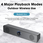 Salange Bluetooth Speaker USB Wired 3.5mm Port Sound Bar for PC Game Console Smartphone Laptop Tablet Black Desk Set Long Lootquake LLC