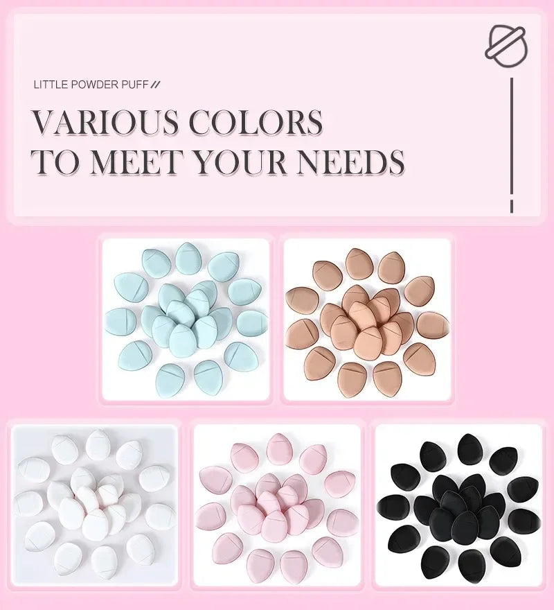 5/10Pcs Mini Finger Puff Foundation Small Air Cushion Powder Sponge Face Concealer BB Cream Cosmetic Applicator Makeup Tools