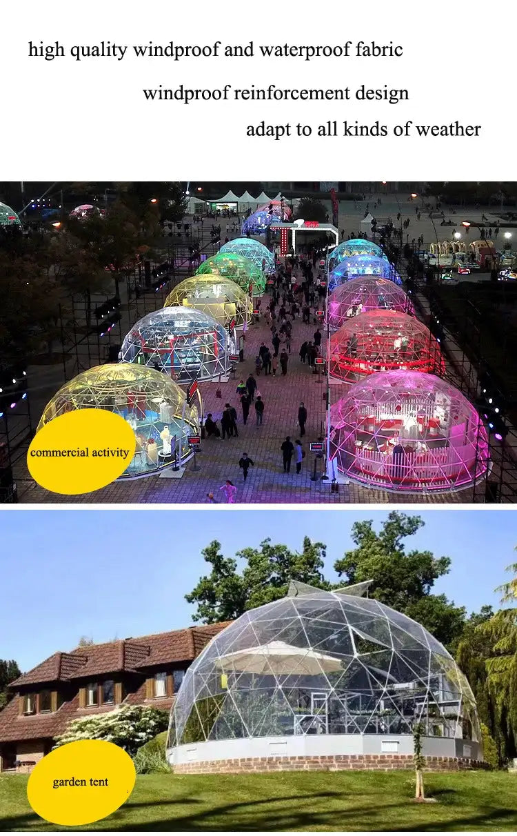 Garden Yard Glamping Dome Tent Inflatable Geodesic Dome Bubble Transparent Igloo Tent for Sale