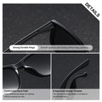 BARCUR Fashion Energetic Polarized Sunglasses for Women – Transparent Lightweight PC Frame Oval UV400 Protection Ladies Holiday Sun Glasses with Stylish Mirror Lens and Elegant White Gift Box – Perfect for Travel Beach & Summer Outings