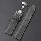 Motorola Moto Leather Watch Band, Butterfly Buckle Strap, Brown