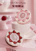 Flower Knows Strawberry Cupid Collection Pressed Powder Mineral Makeup Powder Foundation With Concealer & Finishing Vegan
