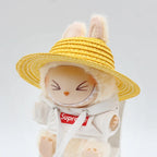 Labubu Hat Open Top Straw Hat Woven Hat Labubu Party Clothing Accessories Countryside Style Labubu Outfit for Sitting Party Lootquake LLC