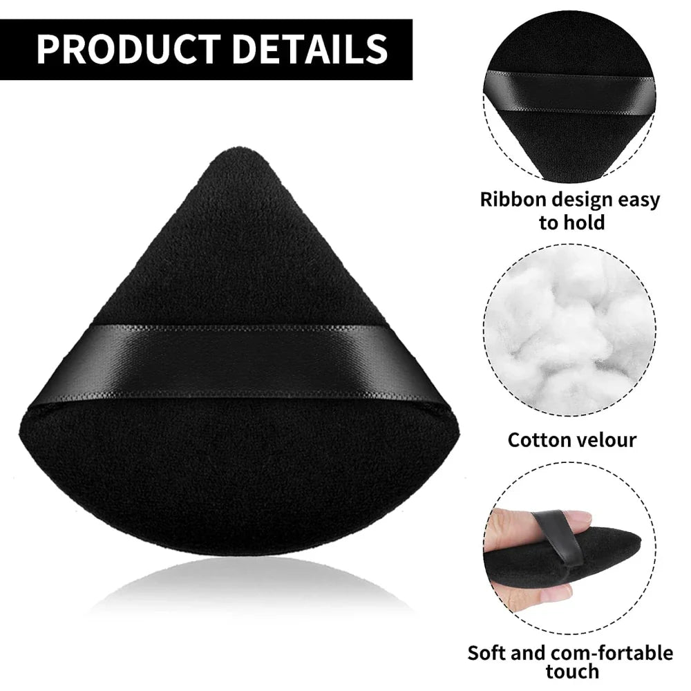 2/3/5/6/12Powder Puff Face Makeup Soft velvet Triangle Powder Puff For Loose Powder Setting Powder Makeup Foundation Beauty Gift Lootquake LLC