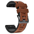 Garmin Leather Silicone QuickFit Band - Durable Stylish Strap - SJB-DIAMOND ELITES