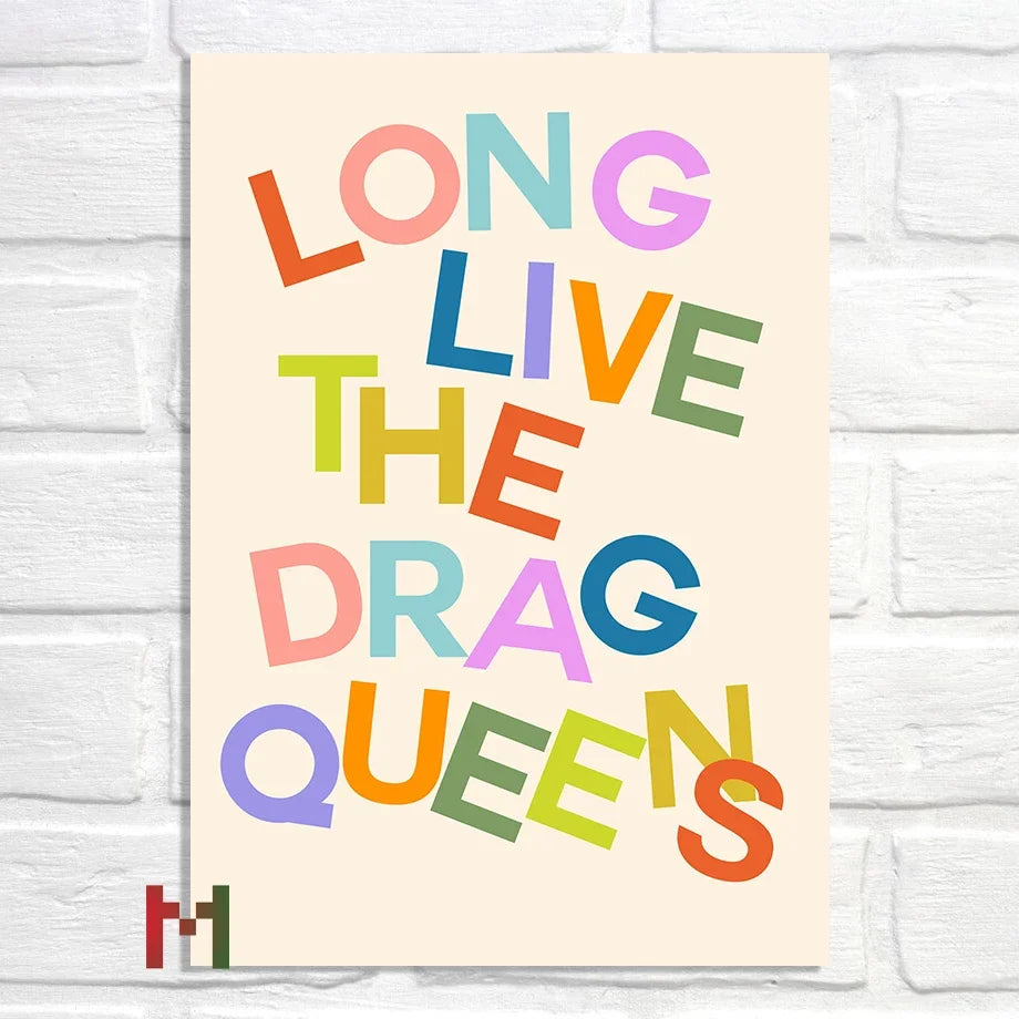 Abstract Pride Art Canvas Print Wall Decor LGBT Home Art Pi-Mart
