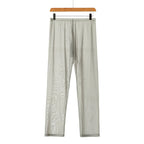 Men's Sleep Bottoms Transparent Mesh Breathable Pajamas for Men Sleepwear Leggings