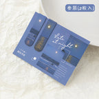 JIANQI 2pcs/pack Magnetic bookmark beautiful scenery clouds simple literary pattern bookmark Reading tool School office supplies Lootquake LLC