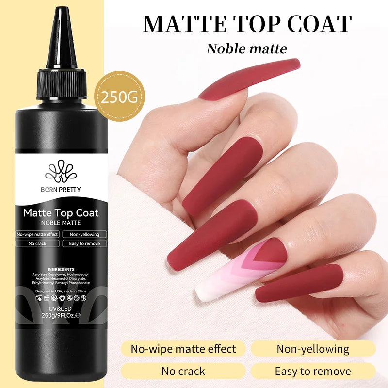 BORN PRETTY 250g Milky White Jelly Nude Gel Nail Polish Refilled Package Translucent Clear Color Semi Permanent Soak Off UV Gel Lootquake LLC