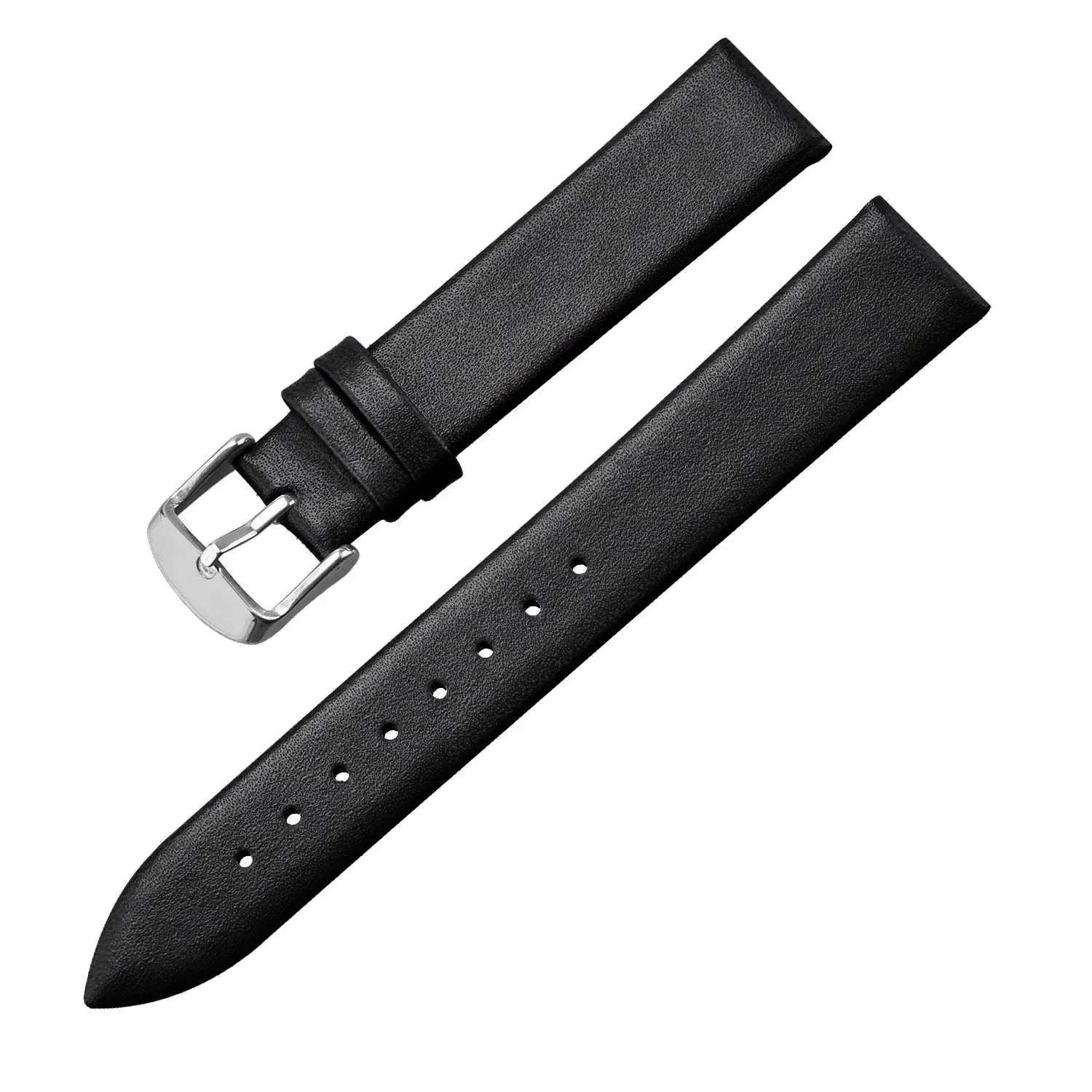 Polar Calf Leather Watch Band for Smartwatch - Genuine Leather, Silver Buckle