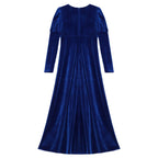 Girls Velvet Medieval Princess Dress Long Sleeve Renaissance Retro Robe Ancient Roman Long Dress for Halloween Carnival Party