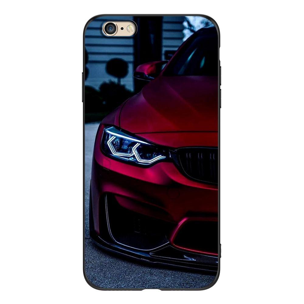 Cute Cover Soft Silicone Print Cars Print Phone Case For Iphone 5s 5 S Se 2016 4.0" Case Phone Cover On  Iphone 6s 6 S Plus Funda Bumper Black Case Sport Race Car Stevvex