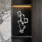 Abstract Art Sculpture Electroplating Transparent Resin Craft Model Modern Home Decor LivingRoom Office Desktop Statue Ornaments Lootquake LLC