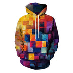 Men's hoodie 3D printed simulation sewing plaid sweatshirts fashion men's clothing Pi-Mart